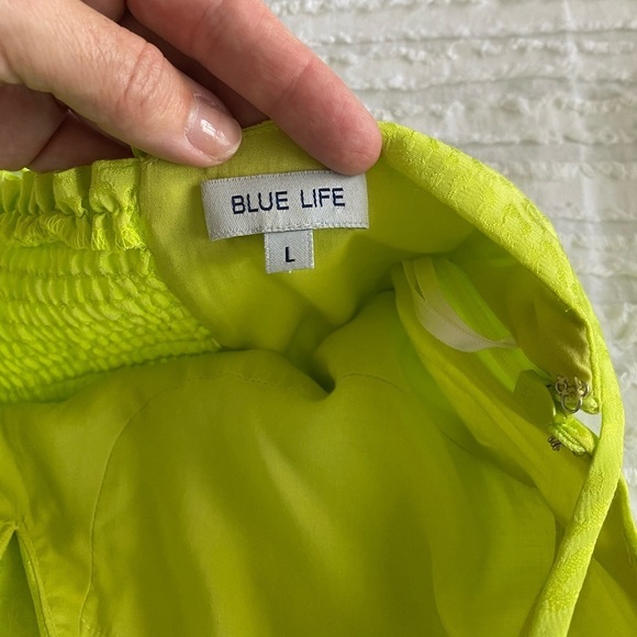 Blue Life Neon Yellow Animal Print Mini Dress Size Large - Picture 6 of 12